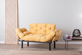 Atelier Del Sofa Nitta - Sofá-Cama de 2 Plazas Mostaza